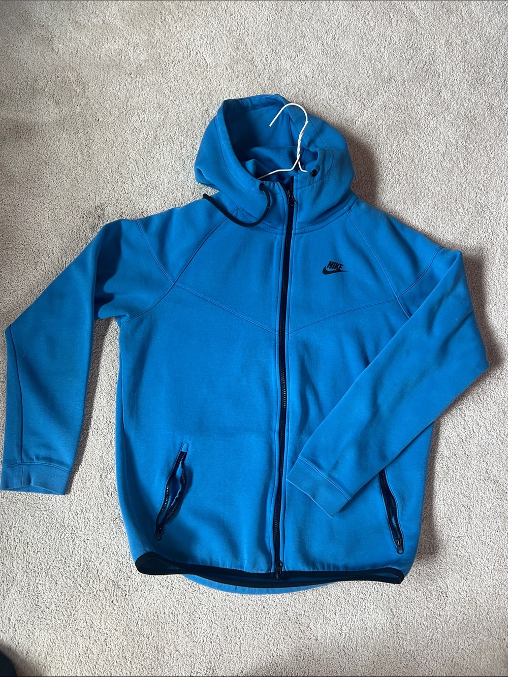 Nike Men's Blue Hooded Full-Zip Performance Jacket